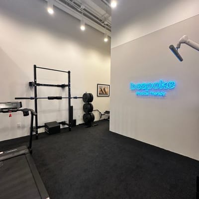 Interior of Bespoke Treatments physical therapy gym.