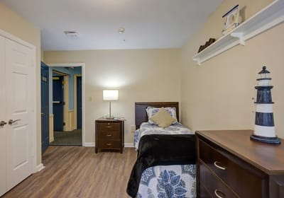 Cozy private resident room with modern furnishings