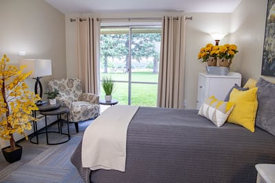 Cozy private resident room with a view of nature