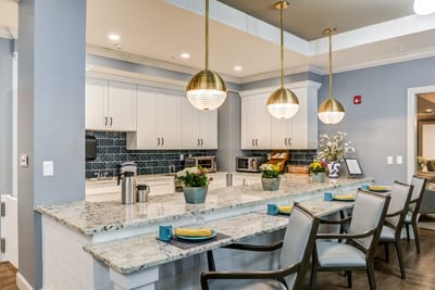 Interior view of a modern kitchen area in the facility