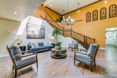 Common area with comfortable seating and decor