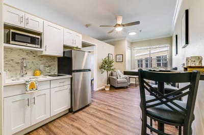Cozy kitchenette in a resident room