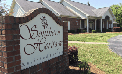 Facade of Southern Heritage Assisted Living facility.