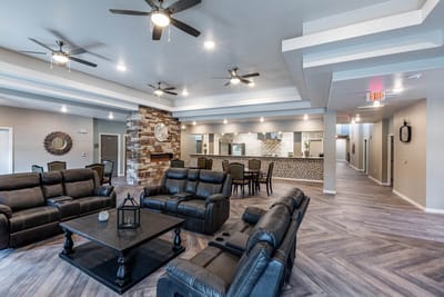 Common area with seating and modern decor