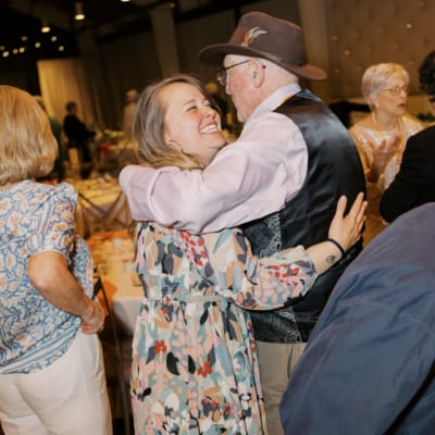 Residents enjoying a dance at a social event