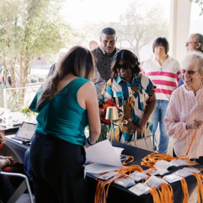 Residents engaged at a community celebration event