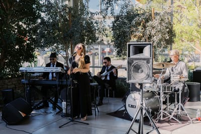 Live music performance in a facility common area