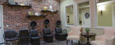 Interior of a beauty salon in a senior living facility