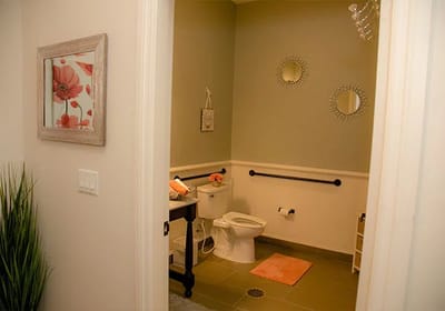 Clean and well-appointed bathroom area