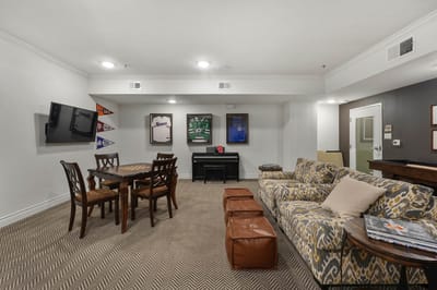 Common area with seating and activity space