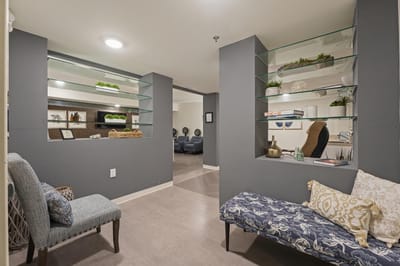 Welcoming interior common area with seating