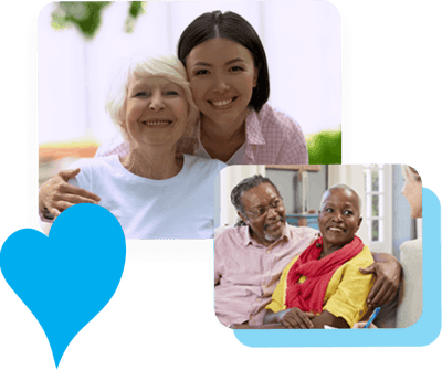 Residents enjoying activities and companionship in a common area