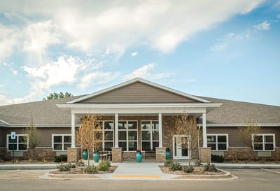 Exterior view of Kenosha Place Senior Living building