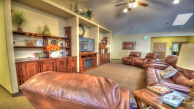 Cozy common area with comfortable seating and decor