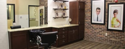 Interior view of a salon area in the facility