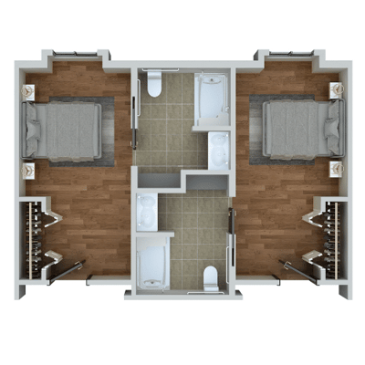 Architectural floor plan of a residential unit