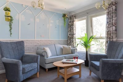 Bright interior common area with comfortable seating
