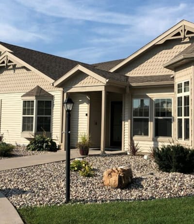 Exterior view of the assisted living facility building