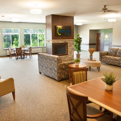Interior common area with seating and plants
