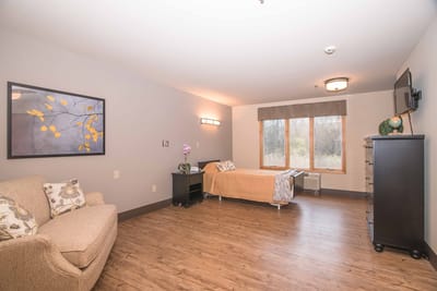 Bright and inviting private resident room