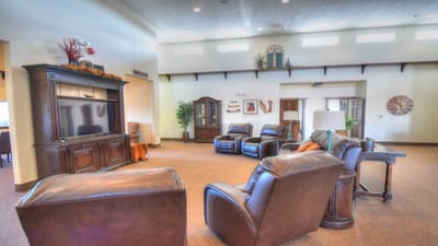 Cozy common area with comfortable seating and decor