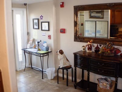 Interior view of the facility's reception area
