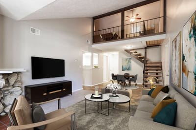 Bright and inviting common area in the facility