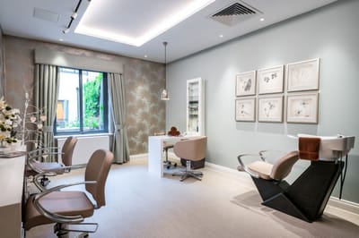 Interior view of the beauty salon in the facility