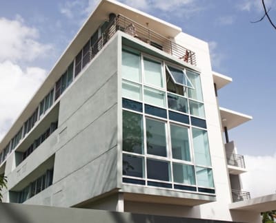 Exterior view of a modern assisted living facility