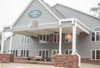 Front entrance of Fairmeadows Village nursing home