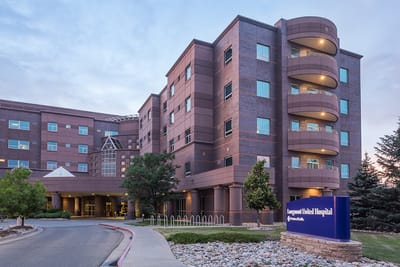 Exterior view of Longmont United Hospital building