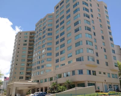 Exterior view of One Kalakaua Senior Living facility