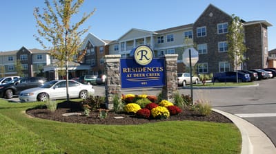 Sign at the entrance of Residences At Deer Creek