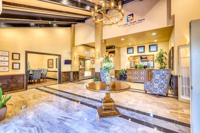 Interior view of a welcoming lobby area