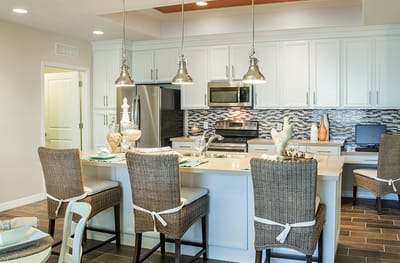 Modern kitchen area in a senior living facility