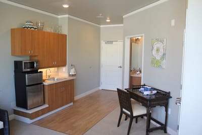 Bright and modern interior of a resident's unit