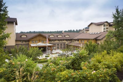 Exterior view of Timber Ridge with landscaped gardens