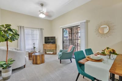 Bright interior of a cozy living space