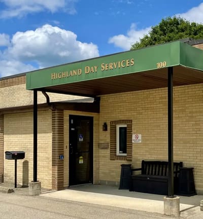 Entrance to Highland Day Services facility