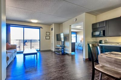 A cozy living space in the facility