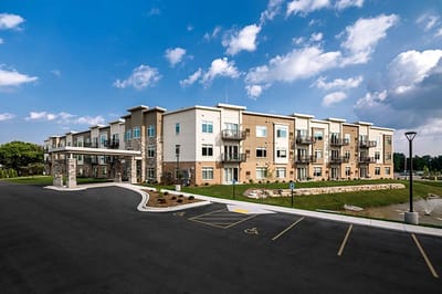 Exterior view of Evergreen Retirement Community