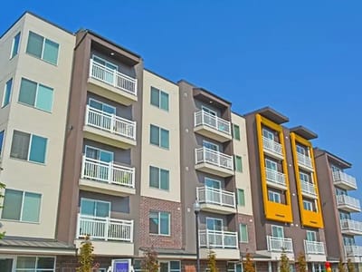 Exterior view of the Center Court Senior Living building