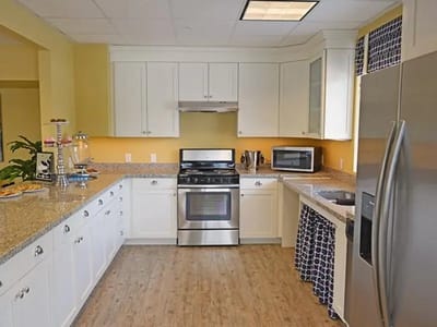 Modern kitchen in a senior living facility