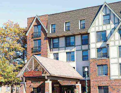 Exterior view of a senior living facility building