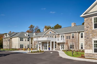Exterior view of a senior living facility