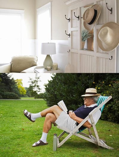 Heartis Venice LLC, Nursing Home in Venice, FL — Senior man relaxing outdoors in a deck chair