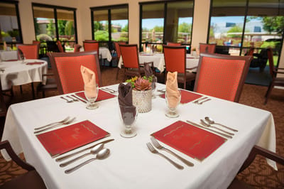 Elegant dining setup in a dining room
