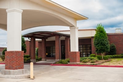 Exterior view of the Riverview Care Center entrance
