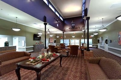 Interior view of a welcoming lobby with seating areas