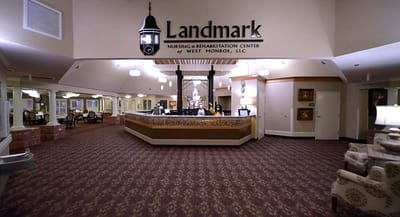 Landmark Nursing & Rehabilitation Ctr of West Mon, Nursing Home in West Monroe, LA — Reception area of a senior living facility with seating